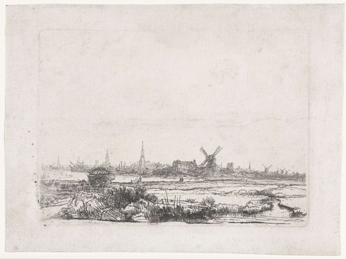  伦勃朗·梵·莱茵 Rembrandt van Rijn——从西北看阿姆斯特丹